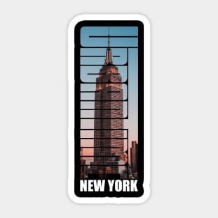 New York City Urban Time Shirt For NY Lover Sticker